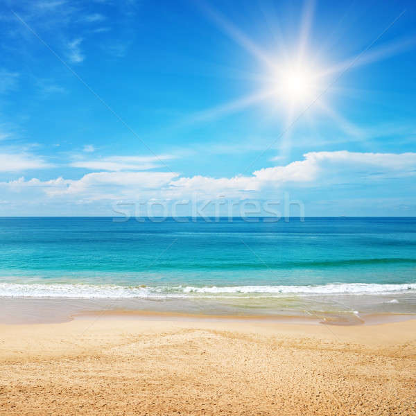 海景 太阳 蓝天 美丽 云 背景 商业照片 alinamd