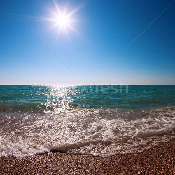 海洋 波浪 岸边 蓝天 太阳 海滩 商业照片 all32