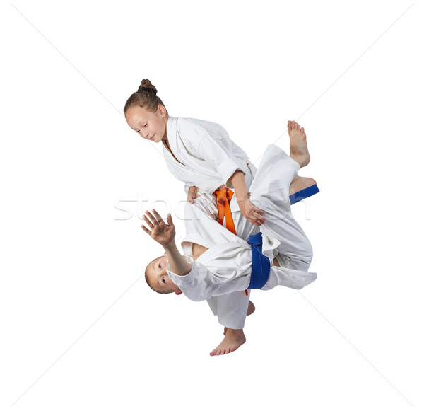 增加至灯箱 商业照片 #6240044children athletes train judo