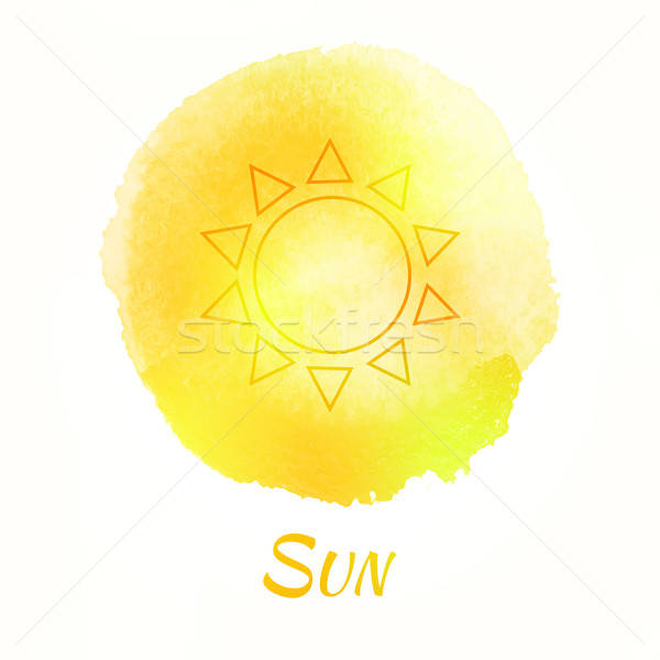 商业照片 太阳 向量 水彩画 天气 阳光 孤立