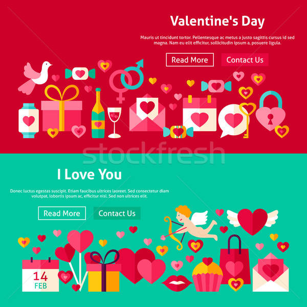 happy valentine day website banners stock photo 08 anna_leni