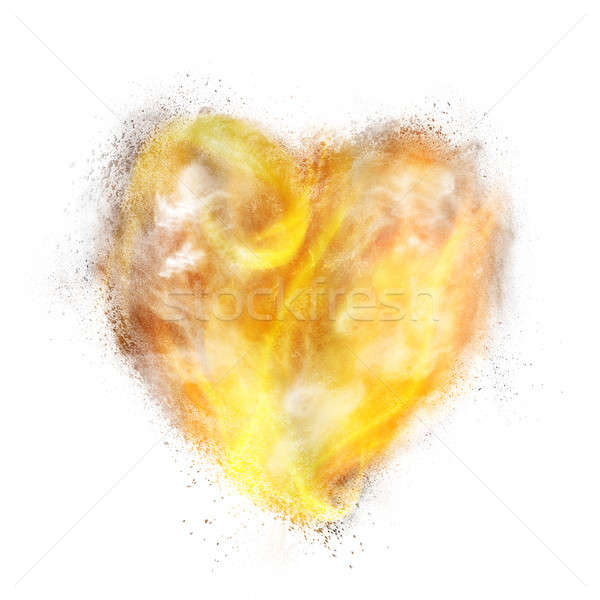 商业照片: 心脏 · 爆炸 ·火· 吸烟 · 孤立