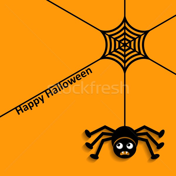 商业照片: 万圣节 ·卡· 快乐 · 蜘蛛网 · 可怕 · 蜘蛛