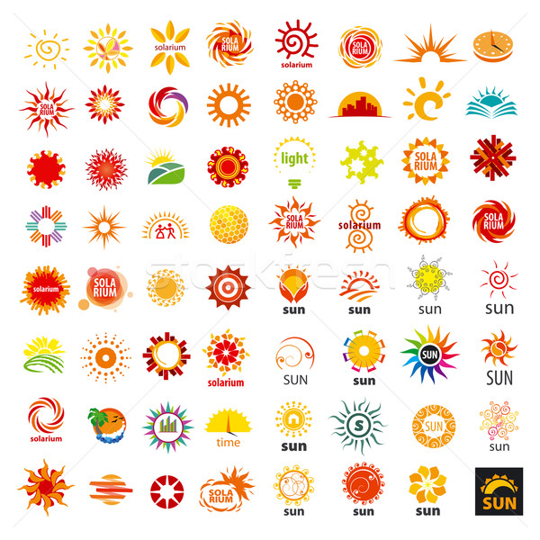 集    向量    标志    太阳    抽象 / big set of vector logos