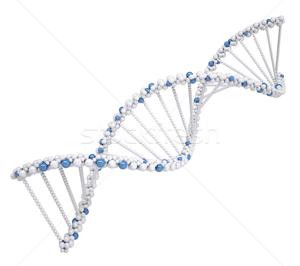 商业照片: 插图 ·白· dna ·链· 孤立 · 蓝色