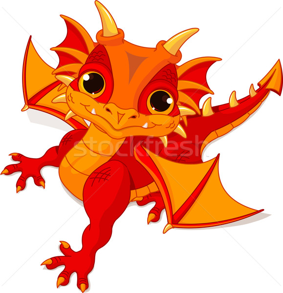 可爱    漫画    画 / illustration of cute cartoon baby dragon