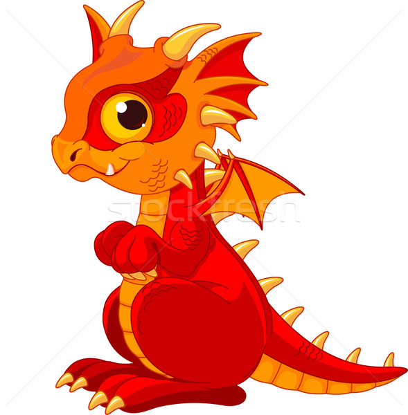 可爱    漫画    画 /  illustration of cute cartoon baby dragon