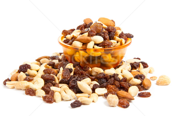 商业照片: 坚果 · 关闭 ·白· 孤立 · 食品 / mix of nuts close