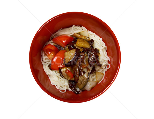 rice noodles,steamed rice rolls 商业照片: 中国的 米 食品 面食 / chinese rice noodles