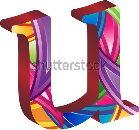 字母    明星    孩子    学校 / colored alphabet with stripes and