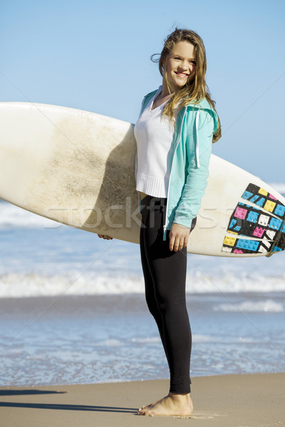 商业照片 冲浪 女孩 海滩 冲浪板·水 妇女