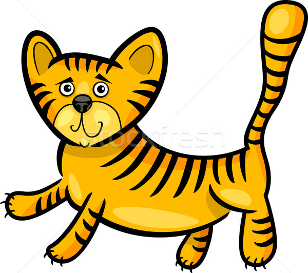 虎 可爱 cartoon humorous illustration of cute little tiger