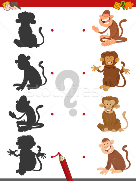 商业照片: 匹配 · 阴影 · 游戏 · 猴子 · 漫画 · 插图