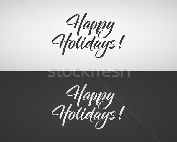 happy holidays text and lettering.