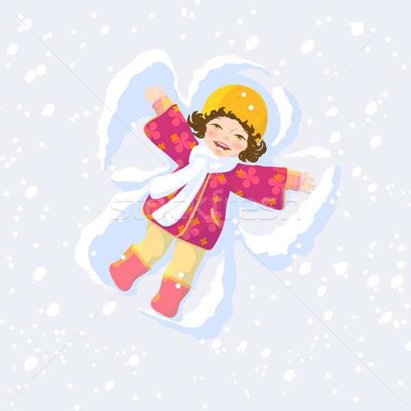 天使    漂亮    女孩    翅膀 / pretty girl make wings on snow