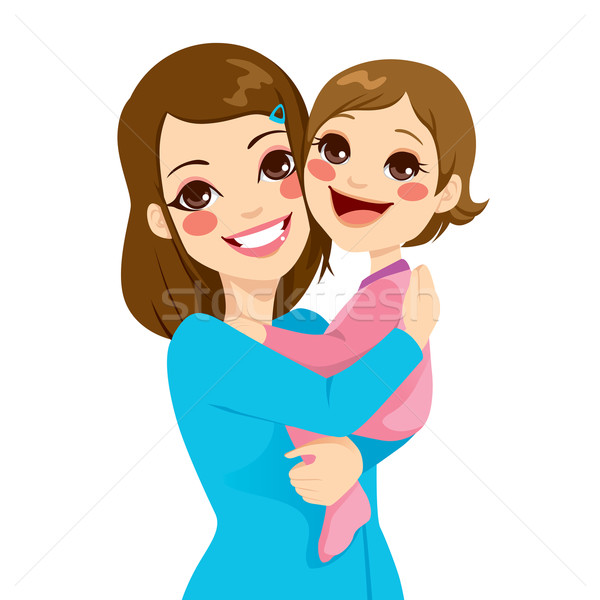 商业照片: 母亲 · 女儿 · 漂亮 · 年轻 · 拥抱