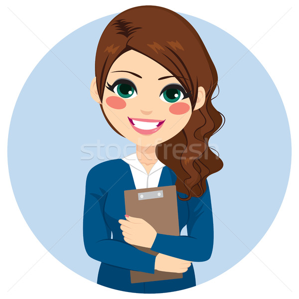 businesswoman holding folder stock photo 08 kakigori