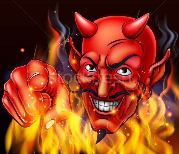 商业照片: 魔鬼 · 地狱 ·火· 火焰 · 指向 ·手