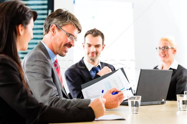 stock photo: business - businesspeople have team meeting