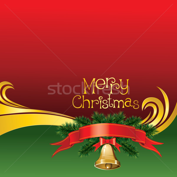 illustration: 2012 vector christmas card with jingle bells