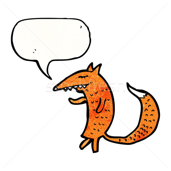 增加至灯箱 商业照片 / 插图 #3110314cartoon fox with speech