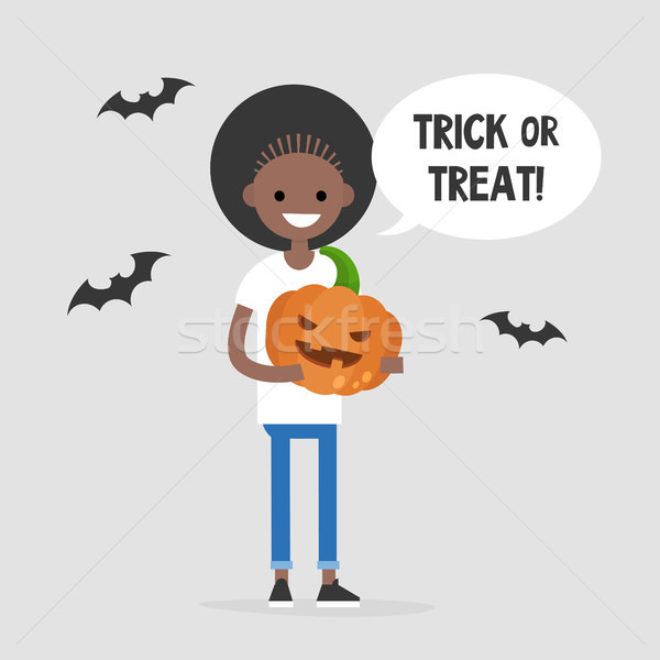 trick or treat, halloween illustration.