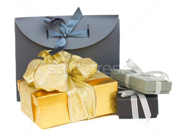 商业照片: 礼品盒 · 圣诞节 ·饰· 孤立 · 婚礼