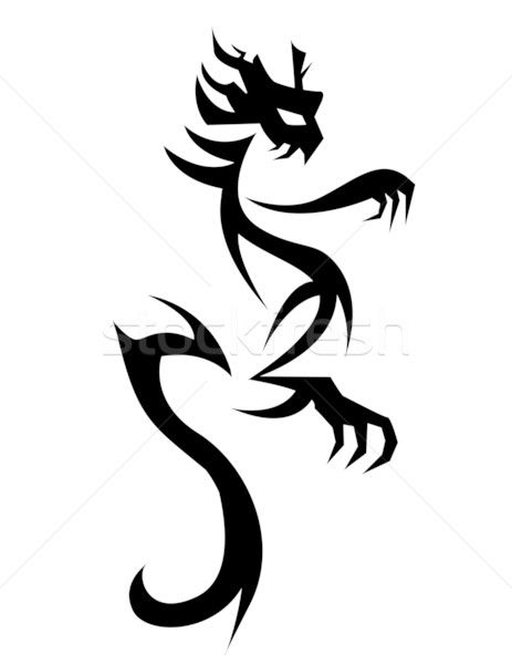 纹身    龙    设计    抽象    黑色    魔术 / tattoo dragon