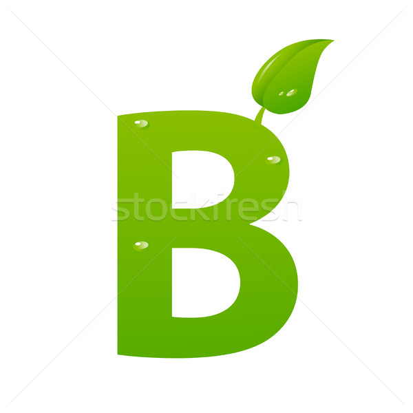 绿色 · 生态 ·信· 向量 · 春天 · 写作 / green eco letter b