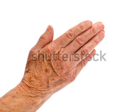 手    孤立    身体    健康    生活 / elderly woman hand on an