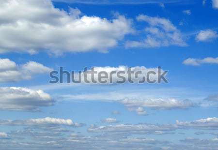 增加至灯箱 商业照片 #2155111white fluffy clouds with rainbow