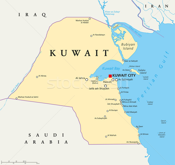 kuwait political map stock photo peterhermesfurian