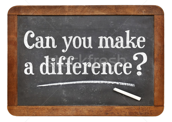 stock photo: can you make a difference - blackboard