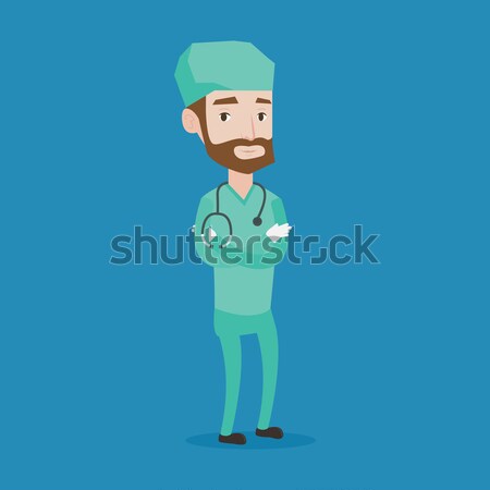 商业照片: 年轻 · 外科医生 · 双臂交叉 · 亚洲的 · 医生 · 制服