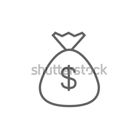 商业照片: 钱·袋·线· 图标 · 美元 · 符号