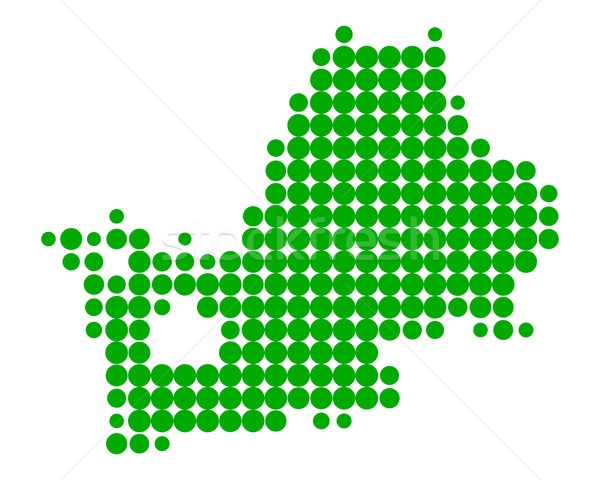 地图 湖 绿色 模式·圆·点 插图 robert biedermann