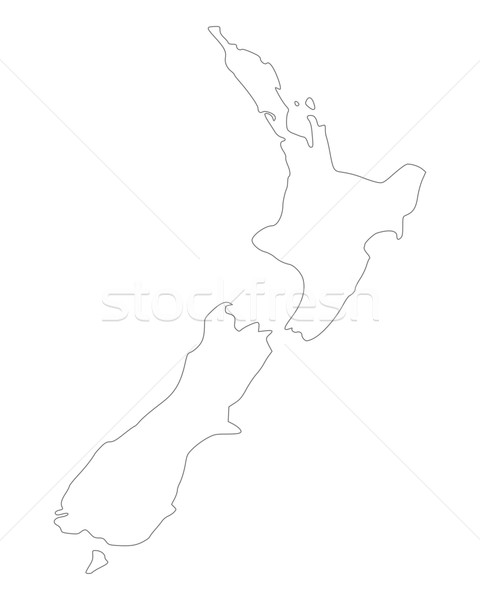 商业照片: 地图 · 新西兰 · 背景 ·新· 孤立 · 插图