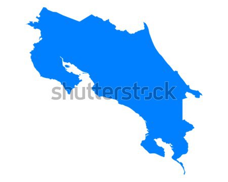地图    哥斯达黎加    蓝色    向量    孤立 / map of costa rica