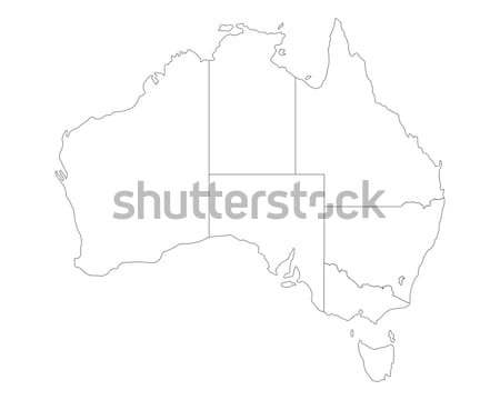 商业照片: 地图 · 澳大利亚 · 背景 · 孤立 · 插图