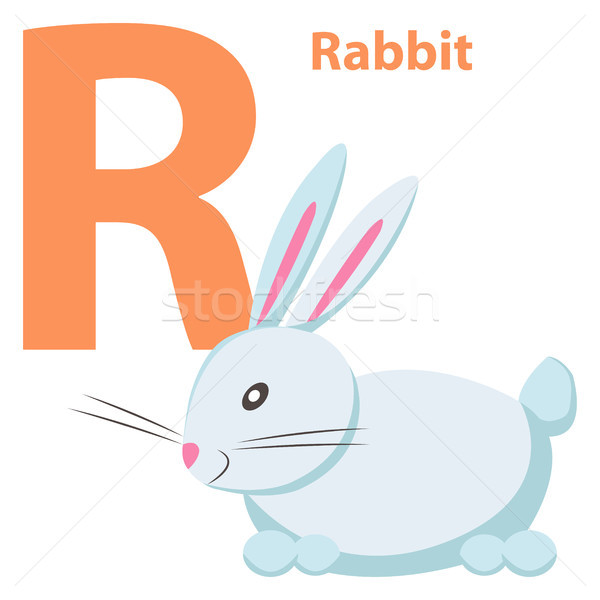 婴儿 英语 字母r 白兔 漫画 商业照片 robuart