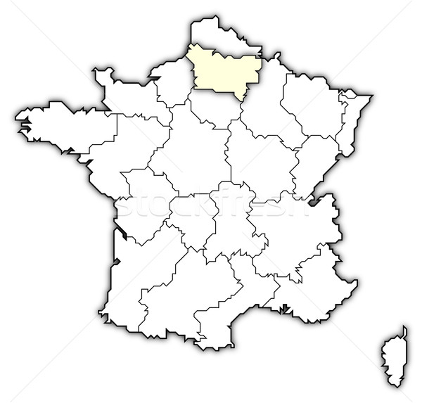 商业照片: 地图 · 法国 · 政治 · 地区 · 抽象