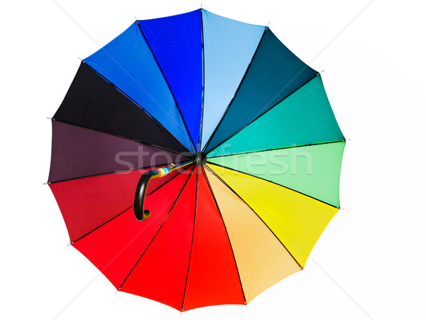 商业照片: 伞·白·雨·橙· 绿色