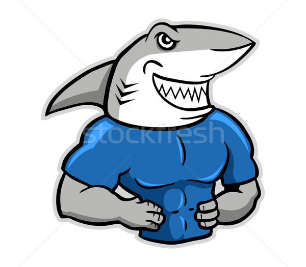 商业照片: 肌肉发达 · 鲨鱼 · 动物 · 微笑