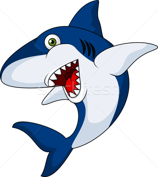 微笑 鲨鱼 漫画 白水 微笑 商业照片 tigatelu