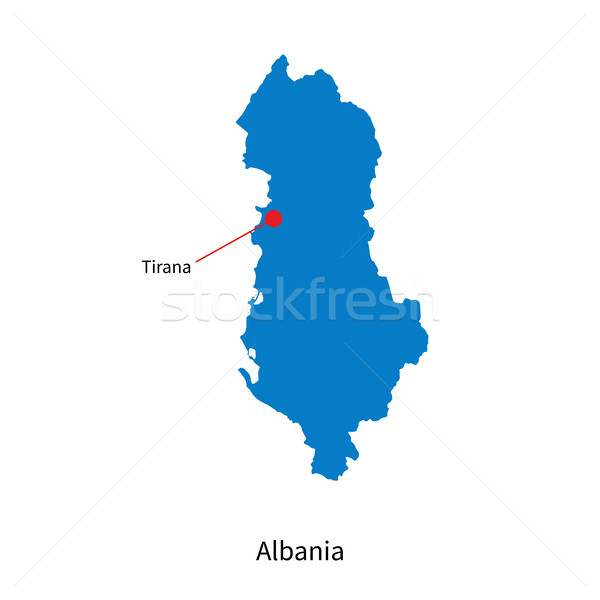 教育 / detailed vector map of albania and capital city tirana