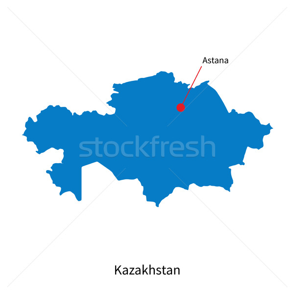 哈萨克斯坦 · 城市 · 教育 / detailed vector map of kazakhstan