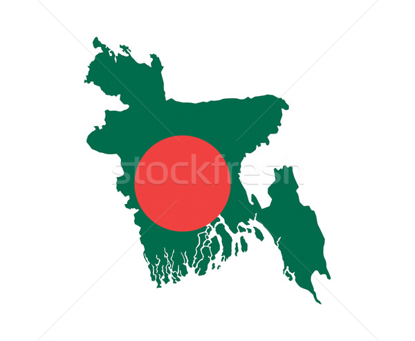 商业照片: 孟加拉国 ·旗· 地图 · 国家