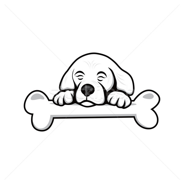 商业照片: 可爱 ·小· 小狗 ·骨· 向量 · 艺术