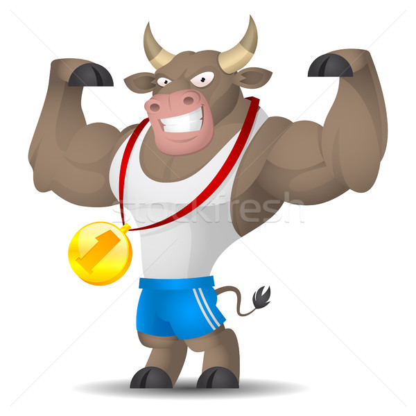 商业照片: 公牛 · 运动员 · 肌肉 · 插图 · 格式 · eps