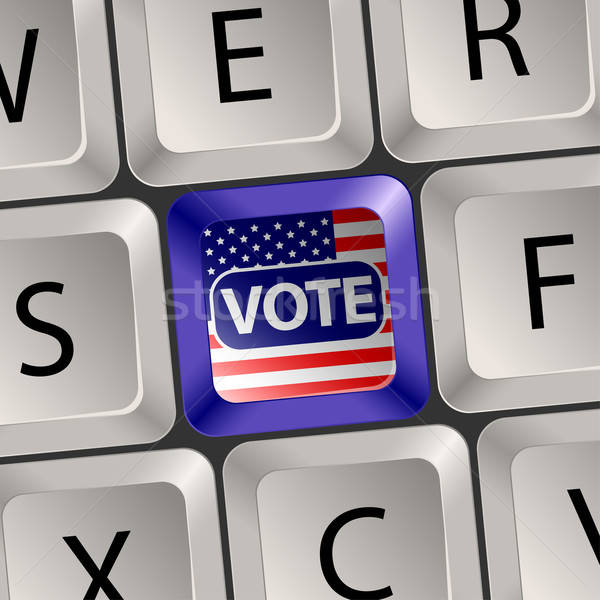 Abstimmung Computer-Tastatur Abstimmung Schlüssel Präsidentschaftswahlen Wahl Stock foto © -TAlex-